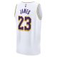 Men's Los Angeles Lakers LeBron James Fanatics White Fast Break Replica Player Jersey - Association Edition