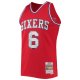 Men's Philadelphia 76ers Julius Erving Mitchell & Ness Red 1982/83 Hardwood Classics NBA 75th Anniversary Diamond Swingman Jersey