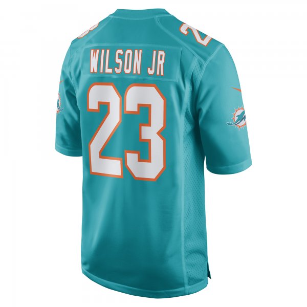 Men's Miami Dolphins Jeff Wilson Jr. Nike Aqua Game Player Jersey