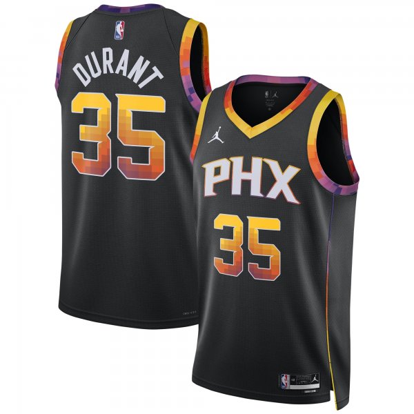 Unisex Phoenix Suns Kevin Durant Jordan Brand Black Swingman Jersey - Statement Edition