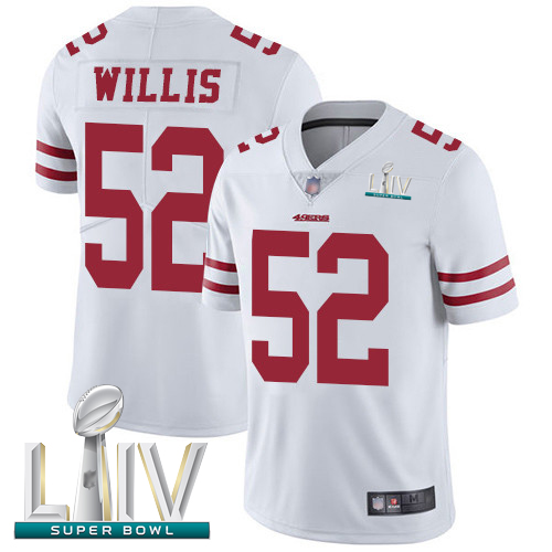 San Francisco 49ers #52 Patrick Willis White Super Bowl LIV Bound Men's Stitched NFL Vapor Untouchable Limited Jersey