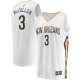 Men's New Orleans Pelicans C.J. McCollum Fanatics White Fast Break Replica Jersey - Association Edition