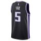 Unisex Sacramento Kings De'Aaron Fox Nike Black Swingman Jersey - Icon Edition