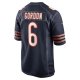 Men's Chicago Bears Kyler Gordon Nike Navy Game Player Jersey