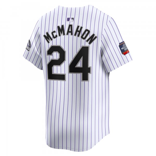 Men's Colorado Rockies Ryan McMahon Nike White 2024 MLB World Tour Mexico City Series Home Limited Player Jersey