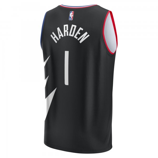 Men's LA Clippers James Harden Fanatics Black Fast Break Player Jersey - Statement Edition