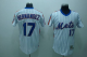 Mitchell And Ness New York Mets #17 Keith Hernandez Stitched White Blue Strip Throwback MLB Jersey