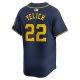 Men's Milwaukee Brewers Christian Yelich Nike Navy Alternate Limited Player Jersey