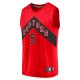 Youth Toronto Raptors Immanuel Quickley Fanatics Red Fast Break Player Jersey - Icon Edition