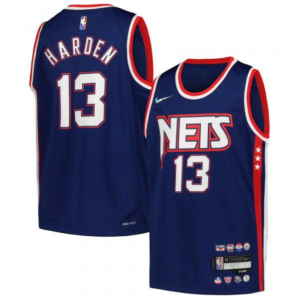 Youth Brooklyn Nets James Harden Nike Navy Swingman Jersey - City Edition