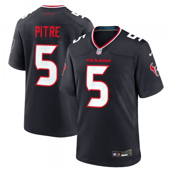 Men's Houston Texans Jalen Pitre Nike Navy Game Jersey