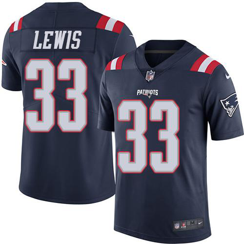 Nike New England Patriots #33 Dion Lewis Navy Blue Men's Stitched NFL Limited New Color Rush Jersey