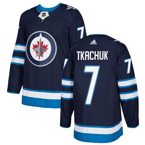 Adidas Winnipeg Jets #7 Keith Tkachuk Navy Blue Home Stitched NHL Jersey