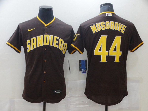 Men San Diego Padres #44 Musgrove brown Elite 2021 Nike MLB Jersey