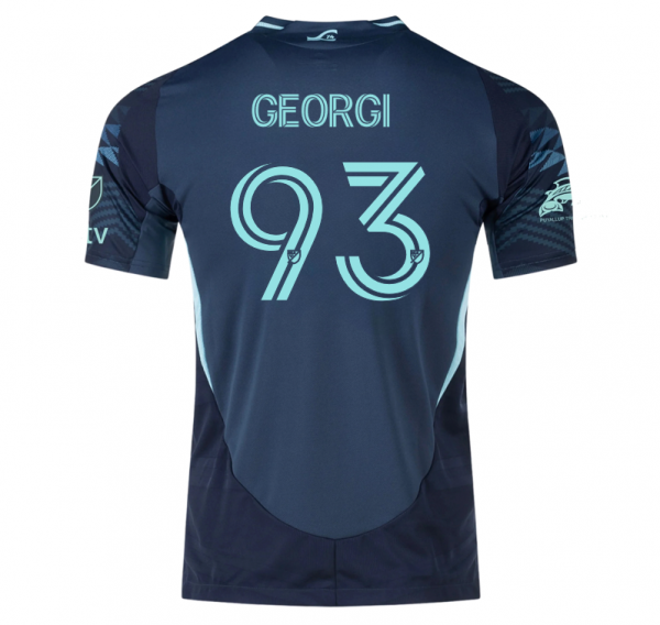 adidas Georgi Minoungou Seattle Sounders Away Jersey 25/26 w/ MLS Patches & Sponsor (Aura Ink)