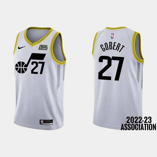 Men's Utah Jazz #27 Rudy Gobert 2022-23 Association Edition White NBA Jersey