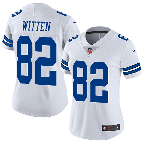 Nike Dallas Cowboys #82 Jason Witten White Women's Stitched NFL Vapor Untouchable Limited Jersey