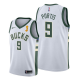 Men's Nike Milwaukee Bucks #9 Bobby Portis 2021 NBA Finals Champions White Jersey