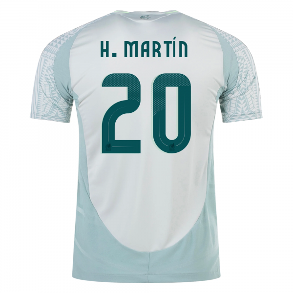 adidas Mens Mexico Henry Martín Away Jersey 24/25 (Linen Green)