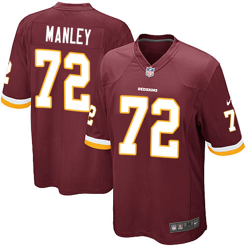 Men's Nike Washington Redskins #72 Dexter Manley Game Burgundy Red Team Color NFL Jersey