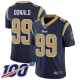 Los Angeles Rams #99 Aaron Donald Navy Blue Team Color Men's Stitched NFL 100th Season Vapor Limited Jersey