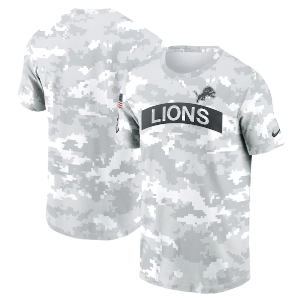 Men's Nike Arctic Camo Detroit Lions  2024 Salute To Service Performance T-Shirt