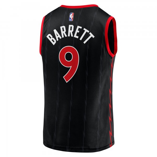 Men's Toronto Raptors RJ Barrett Fanatics Black Fast Break Player Jersey - Statement Edition