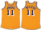 Men's Los Angeles Lakers #11 Bob Mcadoo Yellow NBA Finals Game 3 Worn Home Jersey