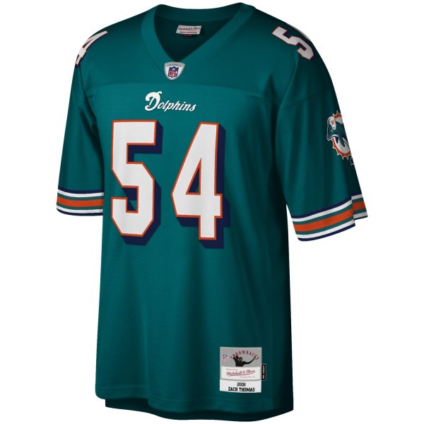 Men's Miami Dolphins Zach Thomas Mitchell & Ness Aqua Legacy Replica Jersey