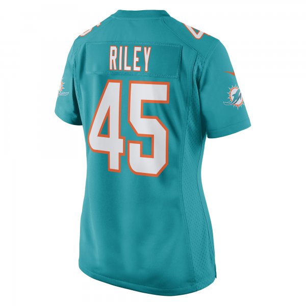 Women's Miami Dolphins Duke Riley Nike Aqua Game Jersey