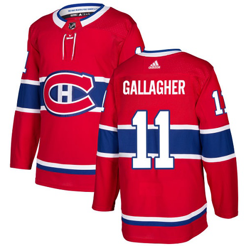 Adidas Montreal Canadiens #11 Brendan Gallagher Red Home Stitched NHL Jersey