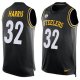 Nike Pittsburgh Steelers #32 Franco Harris Black Team Color Men's Stitched NFL Limited Tank Top Jersey