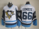 Men's Pittsburgh Penguins #66 Mario Lemieux White And Blue Throwback NHL Jersey