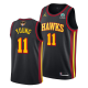 Men's Atlanta Hawks #11 Trae Young 2021 NBA Playoffs G7 Starters Black Jersey