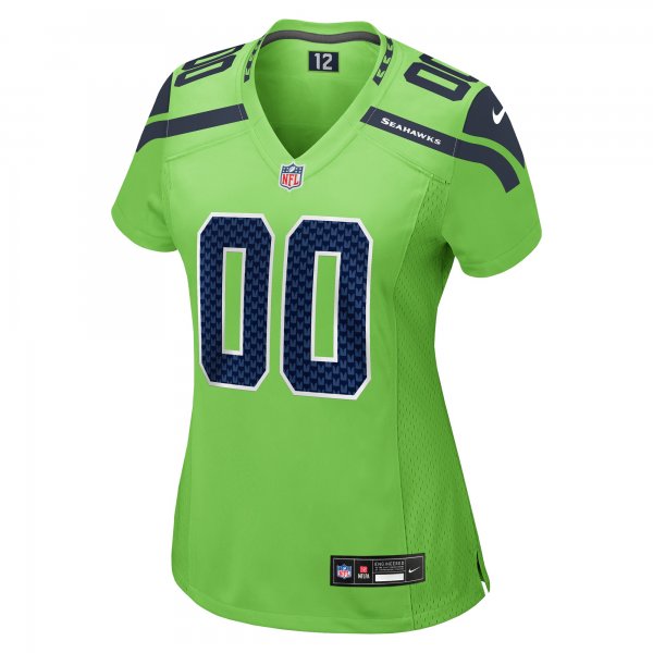 Women's Seattle Seahawks Nike Neon Green Alternate Custom Game Jersey