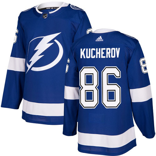 Adidas Tampa Bay Lightning #86 Nikita Kucherov Blue Home Stitched Youth NHL Jersey