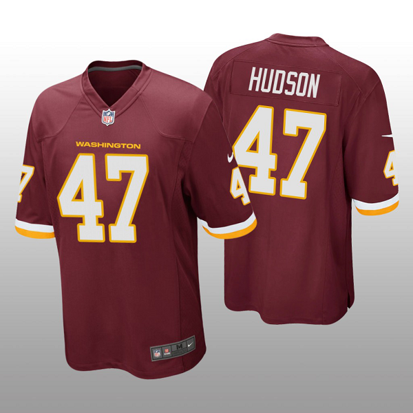 Men's Washington Football Team #47 Khaleke Hudson Burgundy Jersey