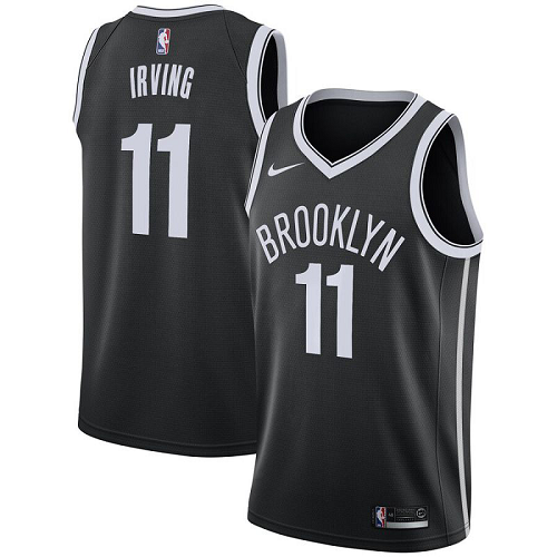 Men's Nike Brooklyn Nets #11 Kyrie Irving Black 2019/20 Swingman Icon Edition NBA Jersey