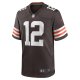 Men's Cleveland Browns Michael Woods II Nike Brown Game Player Jersey