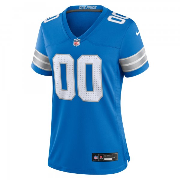 Women's Detroit Lions  Nike Blue Custom Game Jersey