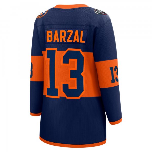 Women's New York Islanders Mathew Barzal Fanatics Navy 2024 NHL Stadium Series Breakaway Player Jersey