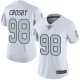 Women's Nike Las Vegas Raiders#98 Maxx Crosby Limited White Rush Vapor Untouchable NFL Jersey