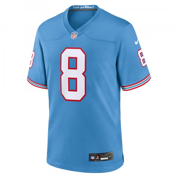 Men's Tennessee Titans Will Levis Nike Light Blue Oilers Throwback Player Game Jersey