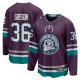 Men's Anaheim Ducks John Gibson Fanatics Purple 30th Anniversary Premier Breakaway Jersey