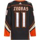 Men's Anaheim Ducks Trevor Zegras adidas Black Home Primegreen Player Jersey