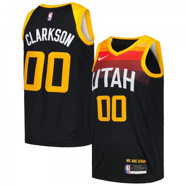 Men's Utah Jazz Jordan Clarkson Nike Black Swingman Player Jersey - City Edition