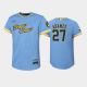 Youth Milwaukee Brewers 2022 City Connect #27 Willy Adames MLB Jersey - Powder Blue