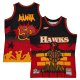 Men's Atlanta Hawks Mitchell & Ness x Tats Cru Black Hardwood Classics Fashion Jersey