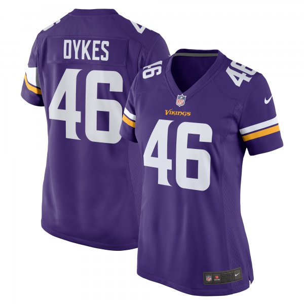 Women's Minnesota Vikings Aaron Dykes Nike Purple Team Game Jersey