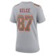 Women's Kansas City Chiefs Travis Kelce Nike Gray Super Bowl LVIII Atmosphere Fashion Game Jersey